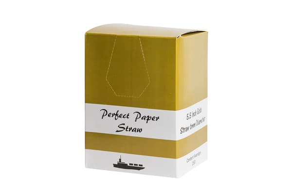 140MM - All Gold Paper Straw