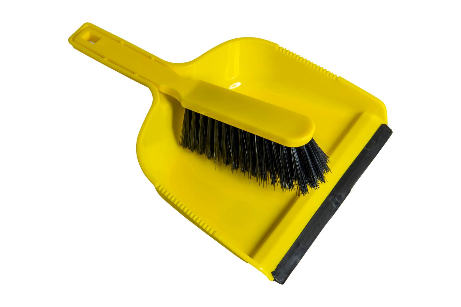 Sparkleit Yellow Dustpan & Brush Set (1x 12)