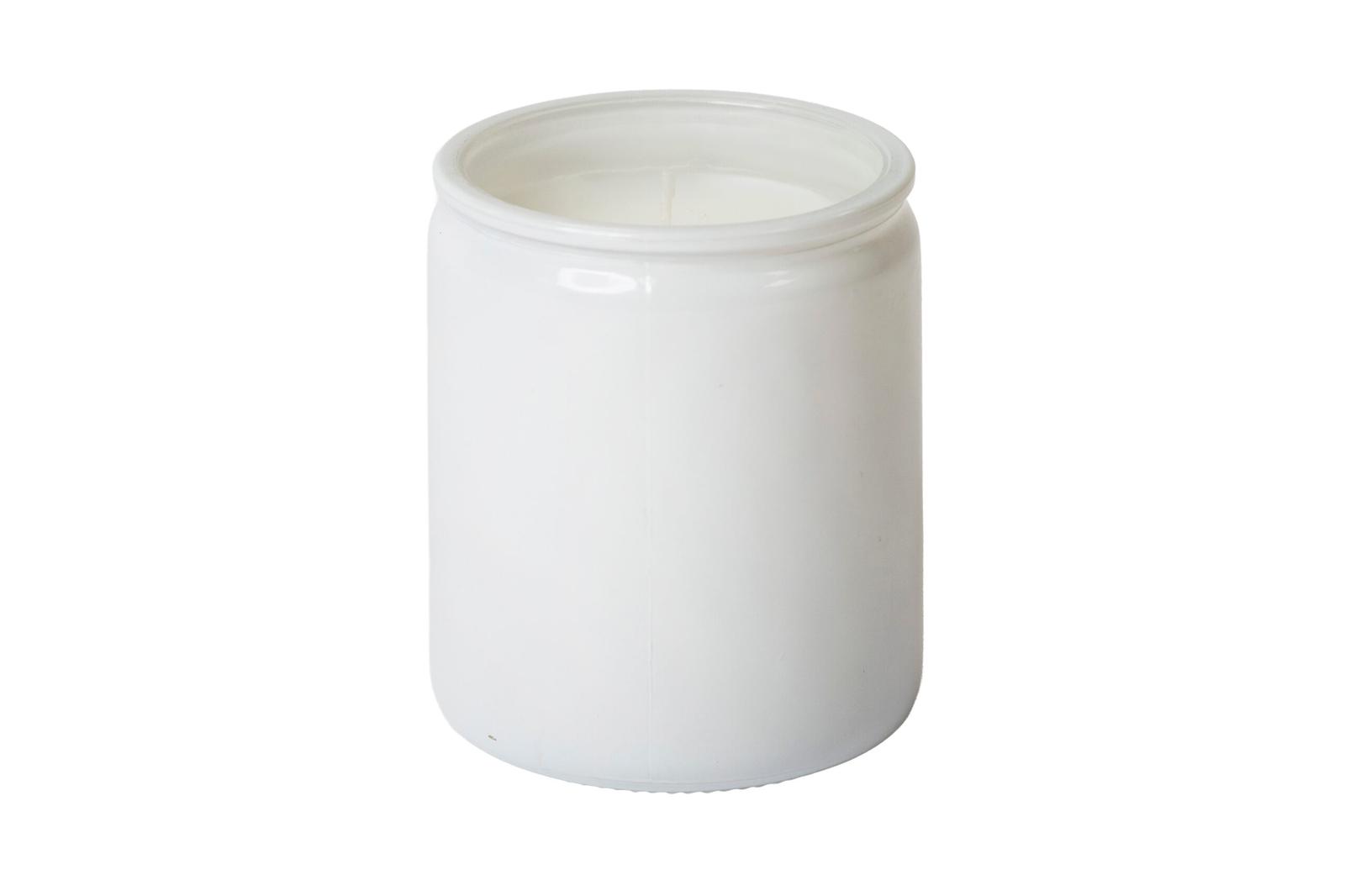 50 Hour White Round Glass Candles